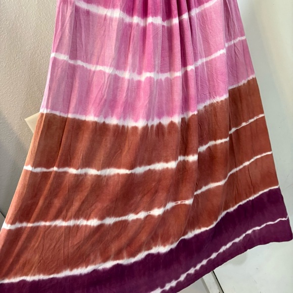 Vintage SKY Tie Dye Maxi Dress Crochet Halter Boho Festival Gypsy Romantic M - Picture 3 of 8